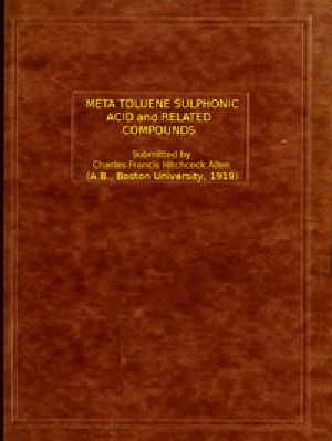 [Gutenberg 57089] • Meta Toluene Sulphonic Acid and Related Compounds